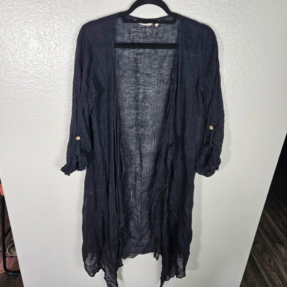 Soft Surroundings Linen Duster Size S